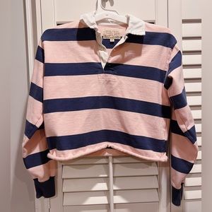 Abercrombie Rugby Cloth striped cropped long sleeve